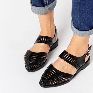 Melissa & Jason Wu Magda Jelly Flats in Black. Size 6